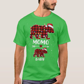 Xmas Kariert Bear Momo Baby Polar Schwangerschaft T-Shirt