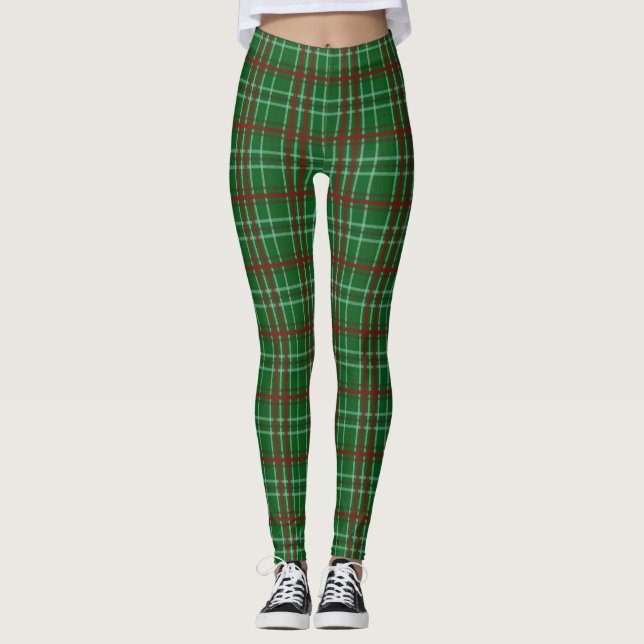 Xmas karierte Multimedia-Leggings Leggings (Vorderseite)