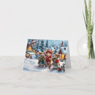 Xmas-Karte für niedliche Mäuse Dankeskarte