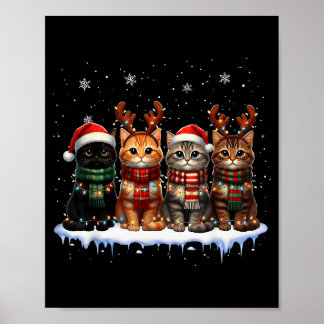 Xmas Katze Meowy Weihnachten Süß Für Männer Frau K Poster