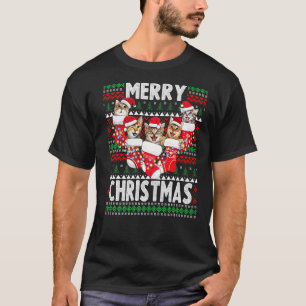 Xmas-Katzen und süße Weihnachts-Hässlich-Schwester T-Shirt