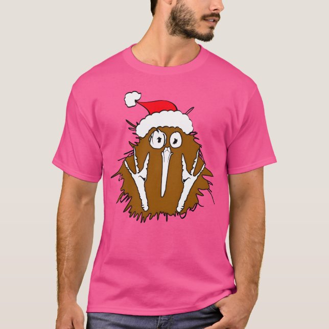 Xmas Kiwi-Vogel Vintag T-Shirt (Vorderseite)