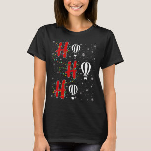 Xmas-Lichter Ho Ho Ho Heißluftballon Lustiger häss T-Shirt