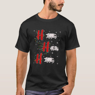 Xmas-Lichter HO HO HO Müllwagen Lustiger hässliche T-Shirt