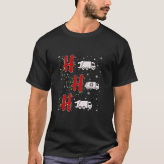 Xmas Lichter HO HO HO Müllwagen Lustiger hässliche T-Shirt