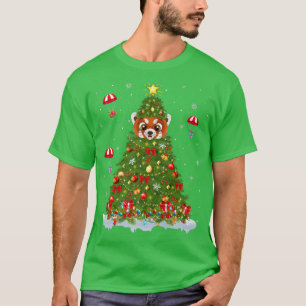 Xmas Lichter Matching Familie Funny Red Panda Chri T-Shirt