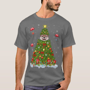 Xmas Lichter Matching Familie Sonniges Meer Otter T-Shirt
