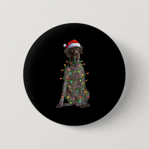 Xmas Lichter Santa Deutscher Kurzhaariger Inter Hu Button