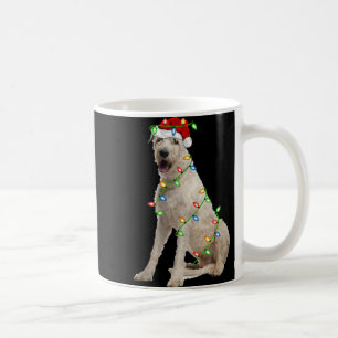 Xmas Lichter Santa Hut Irischer Wolfshund Hund Wei Kaffeetasse