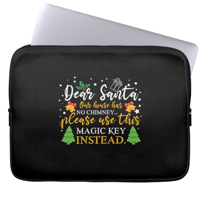 Xmas Liebe Santa Magic Key Laptopschutzhülle (Vorderseite)