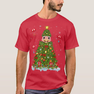Xmas Light Matching Family Funny Ostrich Bird Chri T-Shirt