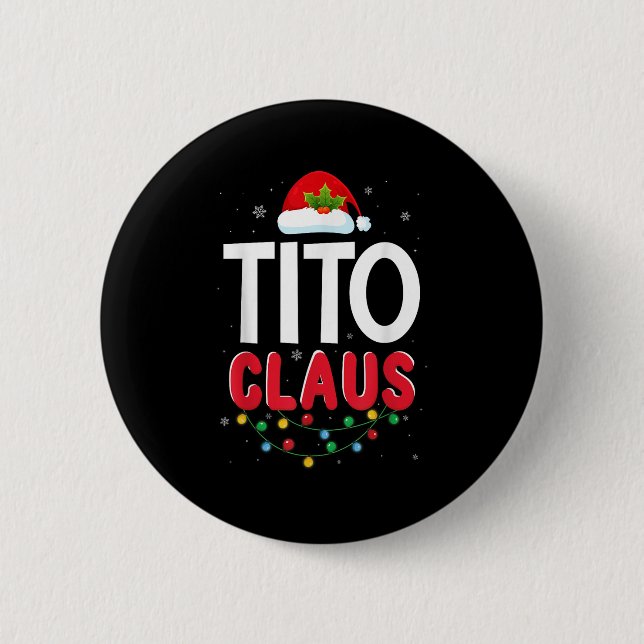 Xmas Light Tito Santa Claus Christmas Matching Cos Button (Vorderseite)