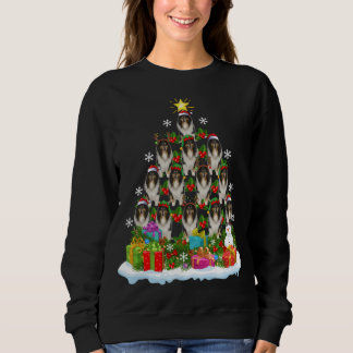 Xmas Lighting Matching Santa Rough Collie Christma Sweatshirt