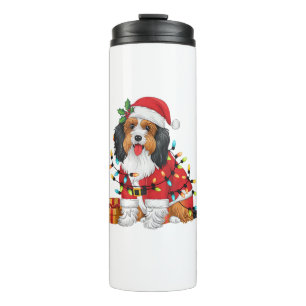 Xmas Lighting Santa Havanese Dog Weihnachten Thermosbecher