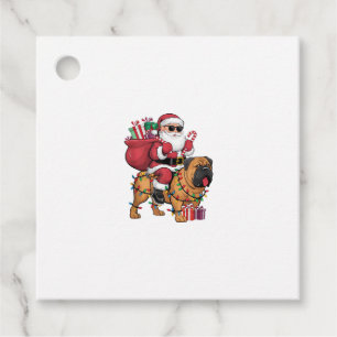 Xmas Lighting Santa Riding Bullmastiff Dog Christm Geschenkanhänger