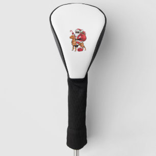 Xmas Lighting Santa Riding Vizsla Dog Weihnachten Golf Headcover