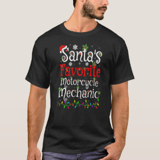 Xmas Lighting Santa S Lieblings-Motorrad-Mechanism T-Shirt
