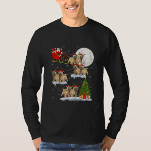 Xmas Lighting Tree Santa Riding T-Shirt