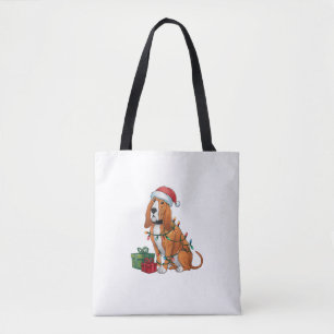 Xmas Lighting Weihnachtsmannmütze Bloodhound Dog W