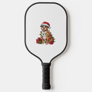 Xmas Lighting Weihnachtsmannmütze Boerboel Dog Wei Pickleball Schläger
