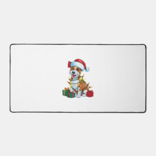 Xmas Lighting Weihnachtsmannmütze Cardigan Welsh C Schreibtischunterlage