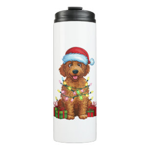 Xmas Lighting Weihnachtsmannmütze Curly Coated Ret Thermosbecher