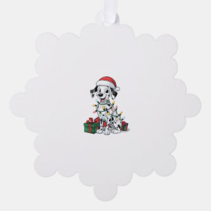 Xmas Lighting Weihnachtsmannmütze Dalmatiner Weihn Ornament Karte