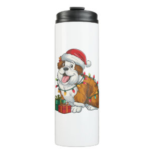 Xmas Lighting Weihnachtsmannmütze Englisch Sheepdo Thermosbecher