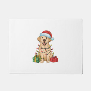 Xmas Lighting Weihnachtsmannmütze Labrador Retriev Fußmatte