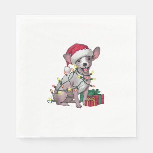 Xmas Lighting Weihnachtsmannmütze Mexican Hairless Serviette