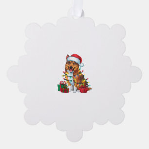 Xmas Lighting Weihnachtsmannmütze Norwegisch Elkho Ornament Karte