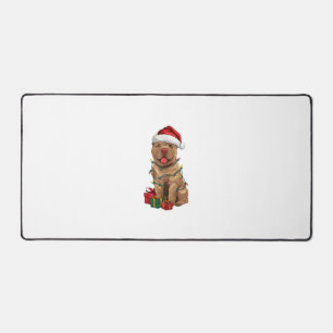 Xmas Lighting Weihnachtsmannmütze Shar Pei Dog Wei Schreibtischunterlage