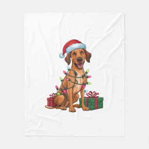 Xmas Lighting Weihnachtsmannmütze Thai Ridgeback D Fleecedecke