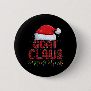 Xmas Lights Buffalo Kariert Goat Santa Claus Chris Button