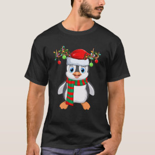 Xmas Lights Familie Matching Rentier Santa Penguin T-Shirt