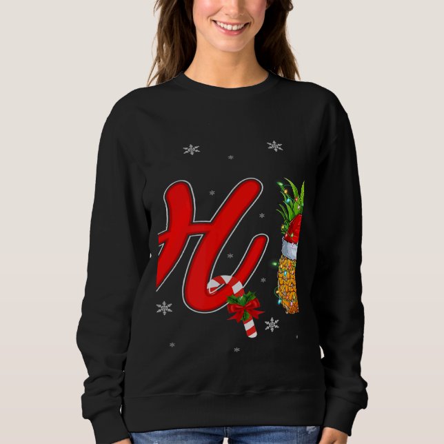 Xmas Lights Pineapple Ho3 Ho Ho Ho Pineapple Chris Sweatshirt (Vorderseite)