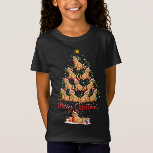 Xmas Lights Ugly Sweater Style Santa Aardvark Chri T-Shirt