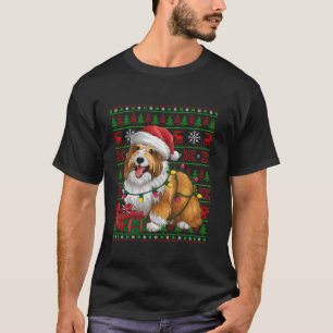 Xmas Lights Ugly Weihnachtsmannmütze Belgischer Sh T-Shirt