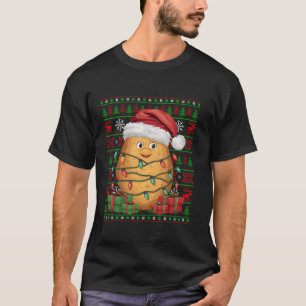 Xmas Lights Ugy Weihnachtsmannmütze Funny Gemüses  T-Shirt