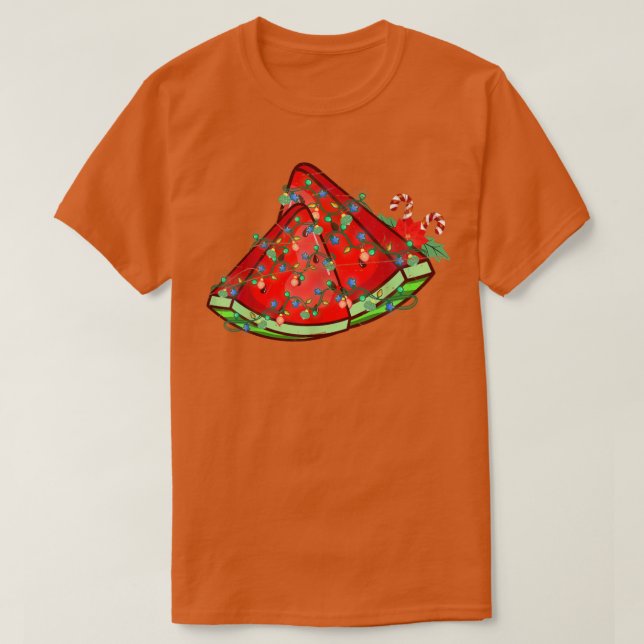 Xmas Lights Watermelon Summer Hawaii I T-Shirt (Design vorne)