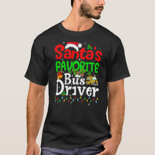 Xmas Lights Weihnachts Lieblings-Busfahrer Weihnac T-Shirt