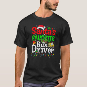 Xmas Lights Weihnachts Lieblings-Busfahrer Weihnac T-Shirt