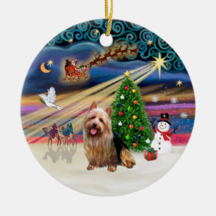 Xmas Magic - Australian Terrier Keramikornament