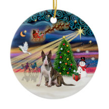 Xmas Magic - Bull Terrier (gefleckt-weiß0