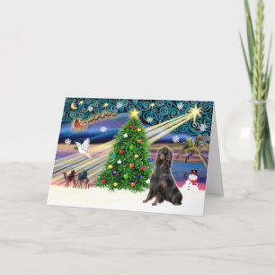 Xmas Magic Gordon Setter Feiertagskarte
