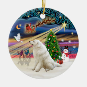 Xmas Magic - Kuvasz Keramikornament