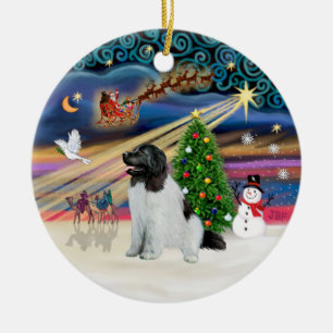 Xmas Magic - Neufundland (Landseer #1) Keramikornament