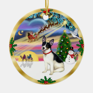 Xmas Magic - Rat Terrier Keramikornament