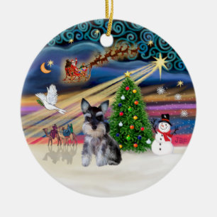 Xmas Magic - Schnauzer Puppy (Z) Keramikornament