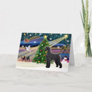 Xmas Magic-Schnauzer-Schwarz-Riese Feiertagskarte